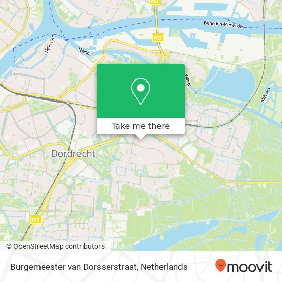 Burgemeester van Dorsserstraat, 3319 CN Dordrecht kaart