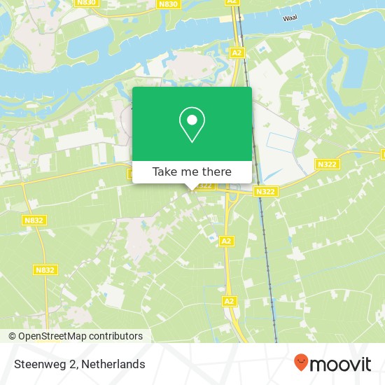 Steenweg 2, 5314 LE Bruchem kaart
