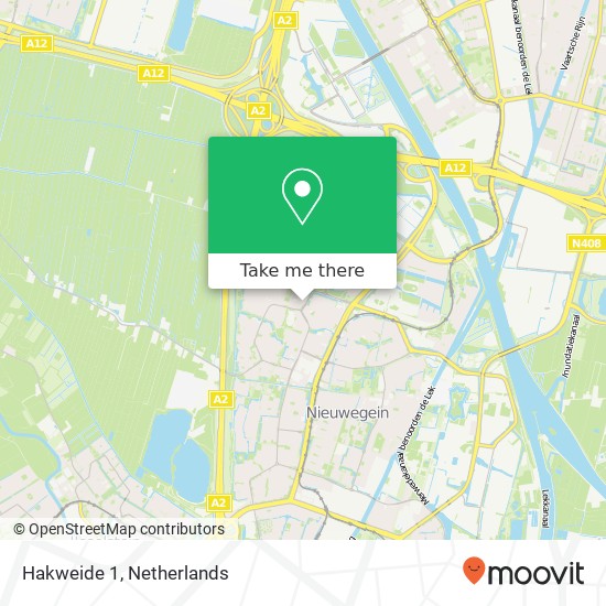 Hakweide 1, 3437 XZ Nieuwegein kaart