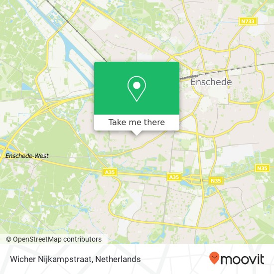 Wicher Nijkampstraat, Wicher Nijkampstraat, 7545 Enschede, Nederland kaart