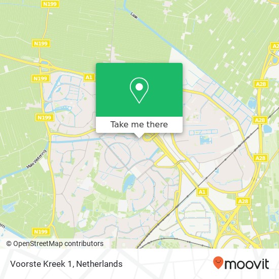 Voorste Kreek 1, 3823 Amersfoort kaart