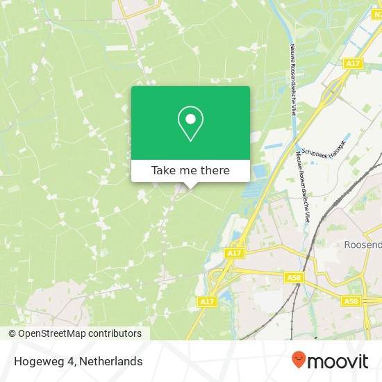 Hogeweg 4, 4703 SV Roosendaal kaart