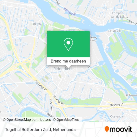 Tegelhal Rotterdam Zuid kaart