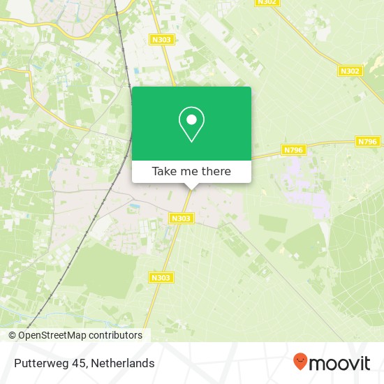 Putterweg 45, Putterweg 45, 3851 GB Ermelo, Nederland kaart