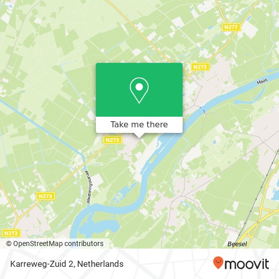 Karreweg-Zuid 2, 5995 MC Kesseleik kaart