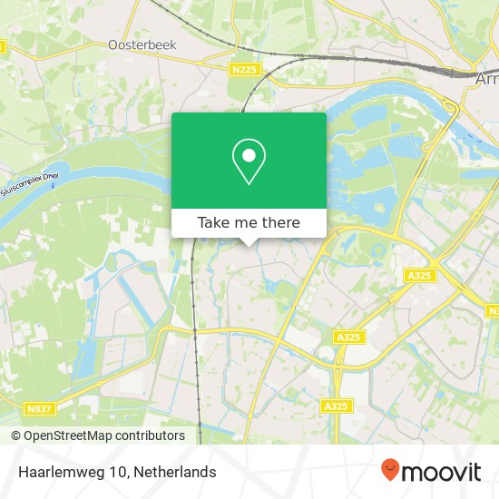 Haarlemweg 10, 6843 AM Arnhem kaart