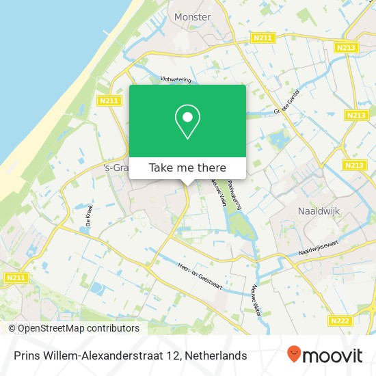 Prins Willem-Alexanderstraat 12, 2691 GJ 's-Gravenzande kaart
