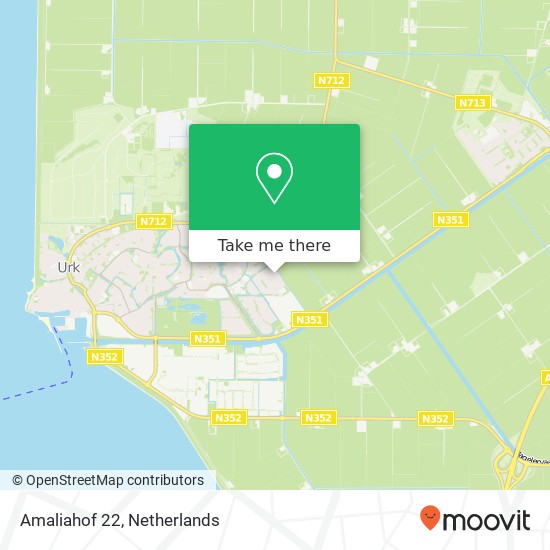 Amaliahof 22, 8322 GE Urk kaart