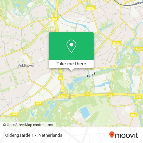 Oldengaarde 17, Oldengaarde 17, 5655 CP Eindhoven, Nederland kaart