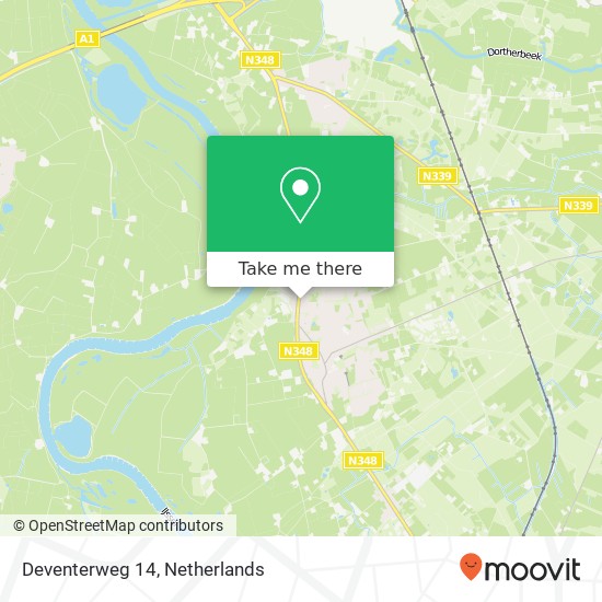 Deventerweg 14, 7213 EH Gorssel kaart