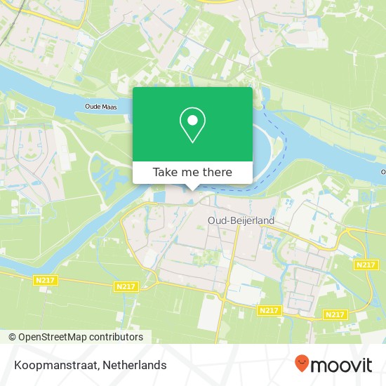 Koopmanstraat, 3263 EC Oud-Beijerland kaart