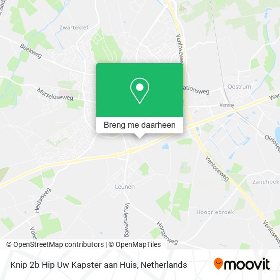 Knip 2b Hip Uw Kapster aan Huis kaart