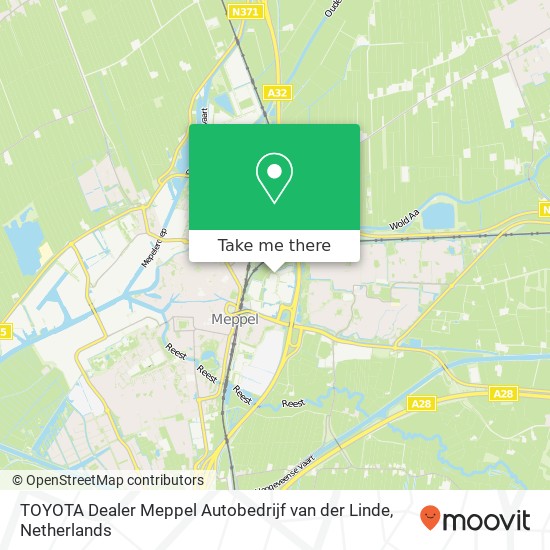 TOYOTA Dealer Meppel Autobedrijf van der Linde, Blankenstein 290 kaart