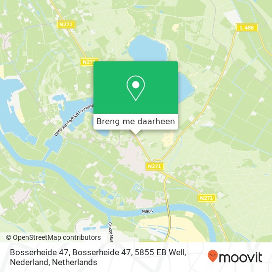 Bosserheide 47, Bosserheide 47, 5855 EB Well, Nederland kaart