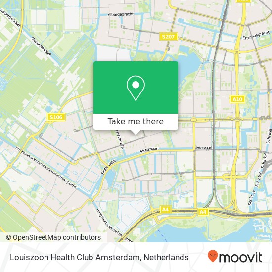 Louiszoon Health Club Amsterdam, Eliza van Calcarstraat 2 kaart