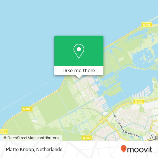 Platte Knoop, 1319 GP Almere-Stad kaart