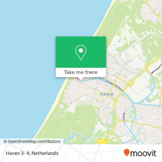 Haven 3- 4, Haven 3- 4, 2225 BH Katwijk aan Zee, Nederland kaart