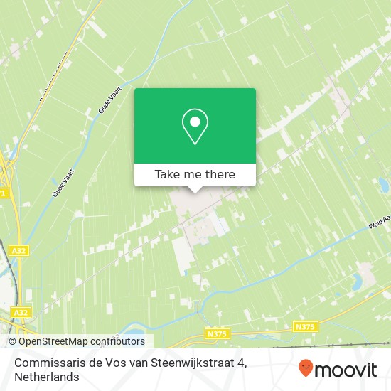 Commissaris de Vos van Steenwijkstraat 4, 7961 CK Ruinerwold kaart