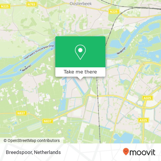 Breedspoor, 6846 GH Arnhem kaart
