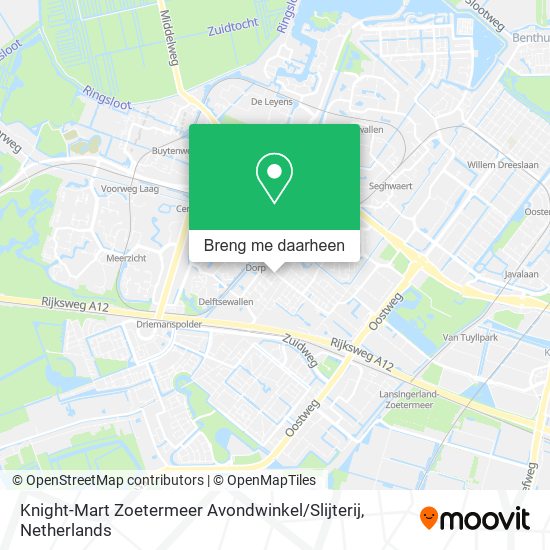 Knight-Mart Zoetermeer Avondwinkel / Slijterij kaart