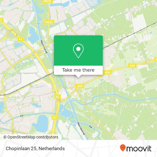 Chopinlaan 25, 5242 HM Rosmalen kaart