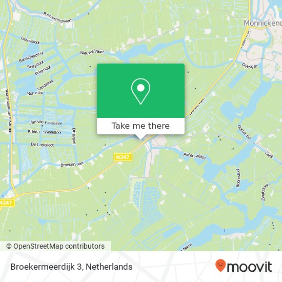 Broekermeerdijk 3, 1151 CZ Broek in Waterland kaart