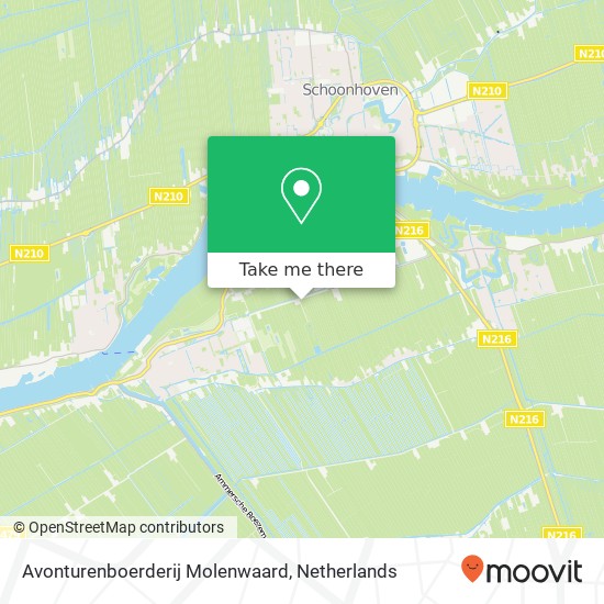 Avonturenboerderij Molenwaard kaart