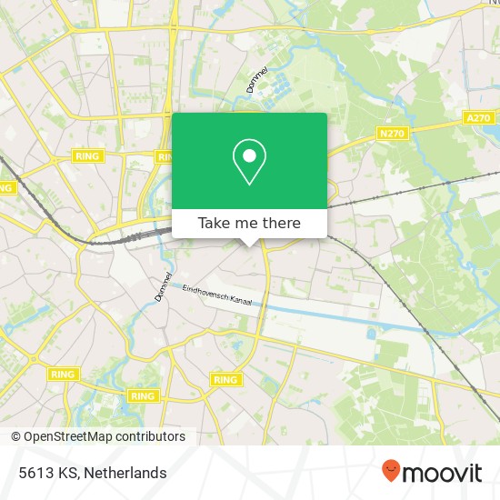 5613 KS, 5613 KS Eindhoven, Nederland kaart