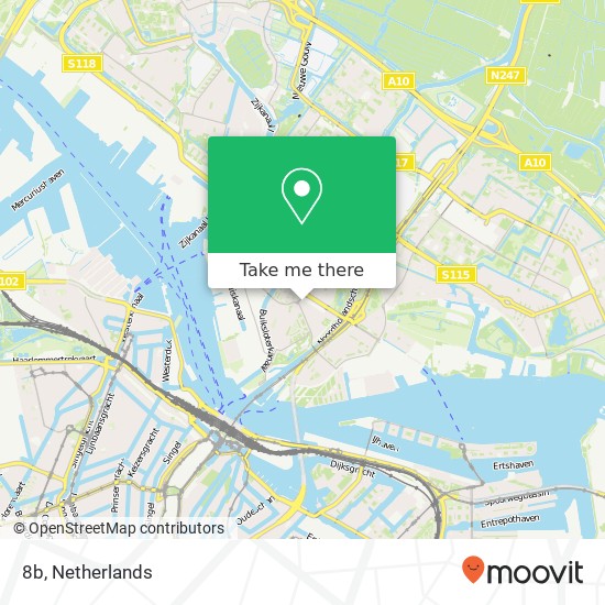 8b, 8b, Mosplein 8, 1031 AA Amsterdam, Nederland kaart