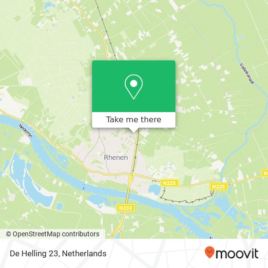 De Helling 23, 3911 VB Rhenen kaart