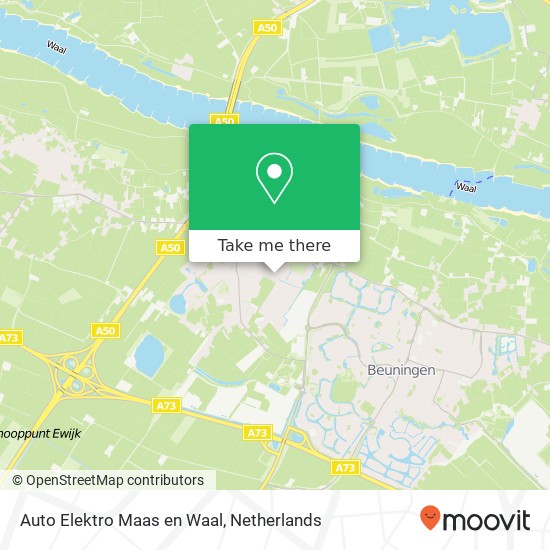 Auto Elektro Maas en Waal, Blatenplak 2A kaart