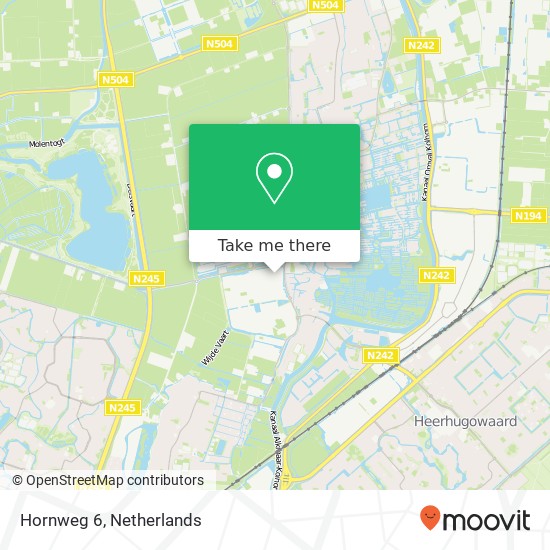 Hornweg 6, 1721 CV Broek op Langedijk kaart