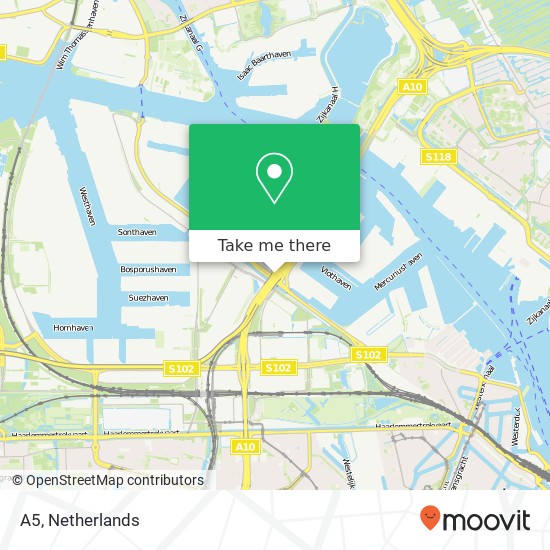 A5, 1041 Amsterdam kaart