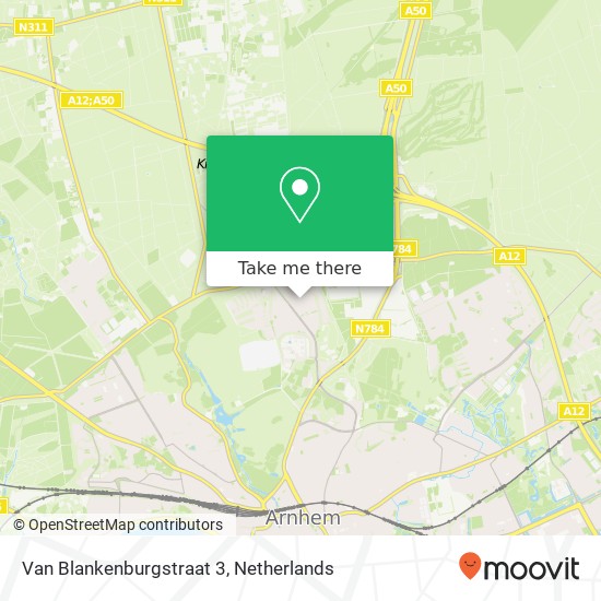 Van Blankenburgstraat 3, 6815 BT Arnhem kaart
