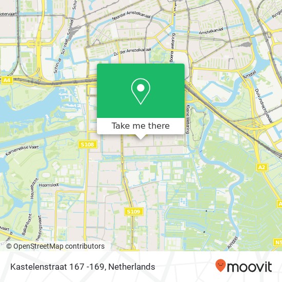 Kastelenstraat 167 -169, Kastelenstraat 167 -169, 1082 ED Amsterdam, Nederland kaart