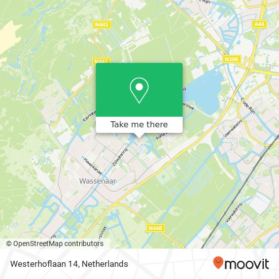 Westerhoflaan 14, 2241 WZ Wassenaar kaart