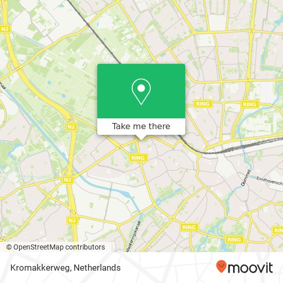 Kromakkerweg, Kromakkerweg, 5616 Eindhoven, Nederland kaart