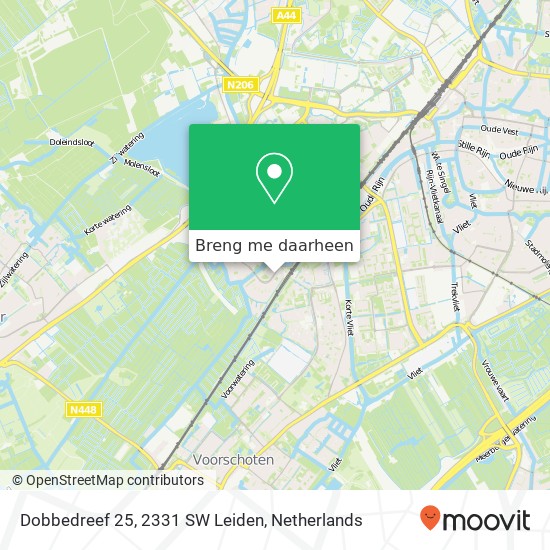 Dobbedreef 25, 2331 SW Leiden kaart