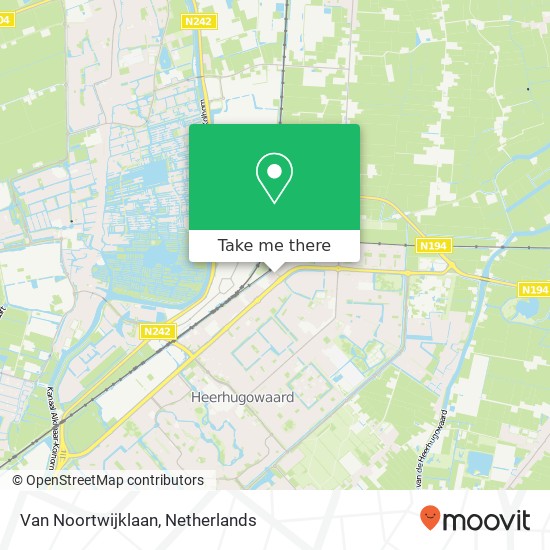 Van Noortwijklaan, 1701 BZ Heerhugowaard kaart