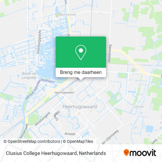 Clusius College Heerhugowaard kaart