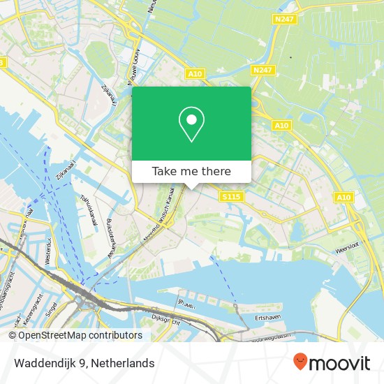 Waddendijk 9, 1025 PE Amsterdam kaart