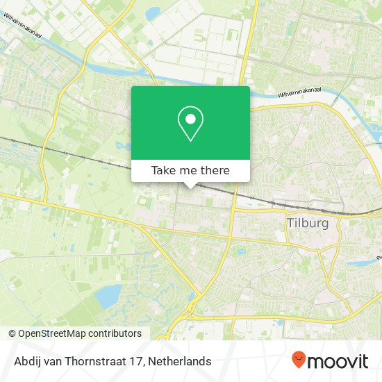 Abdij van Thornstraat 17, 5037 CC Tilburg kaart