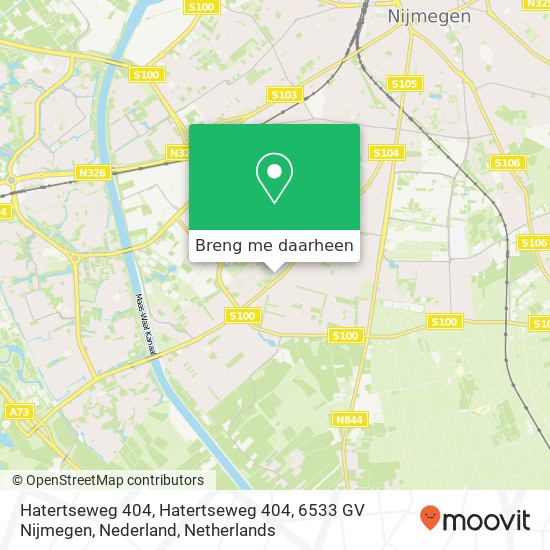 Hatertseweg 404, Hatertseweg 404, 6533 GV Nijmegen, Nederland kaart