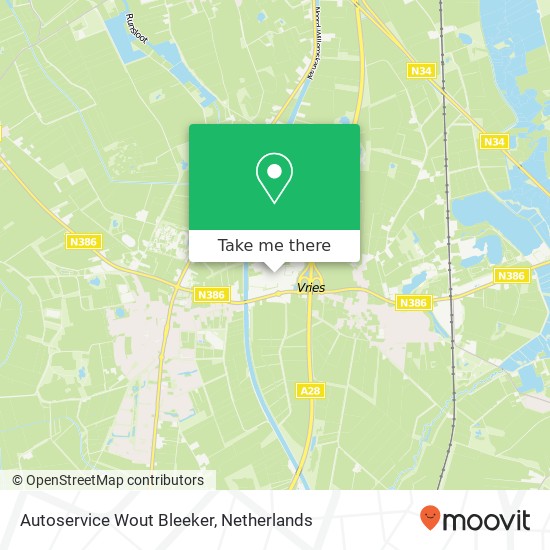 Autoservice Wout Bleeker, Meerweg 5C kaart