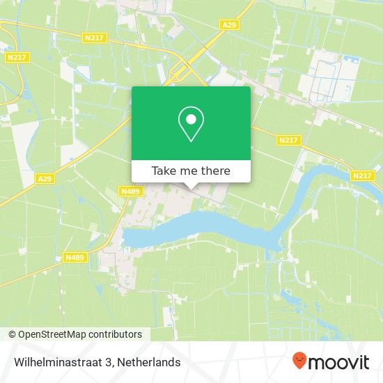 Wilhelminastraat 3, 3271 BX Mijnsheerenland kaart