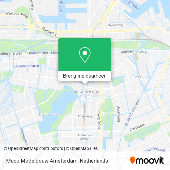 Muco Modelbouw Amsterdam kaart