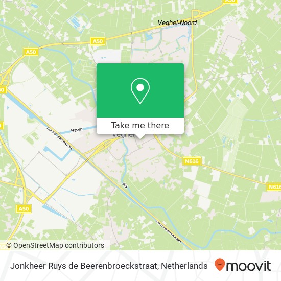 Jonkheer Ruys de Beerenbroeckstraat, 5463 Veghel kaart