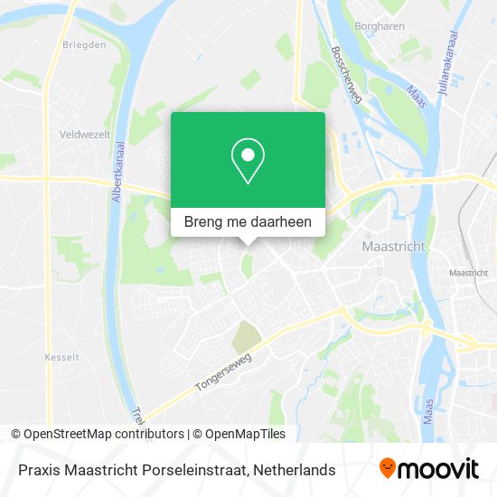 Praxis Maastricht Porseleinstraat kaart