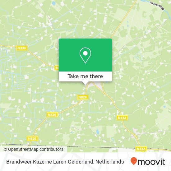 Brandweer Kazerne Laren-Gelderland kaart