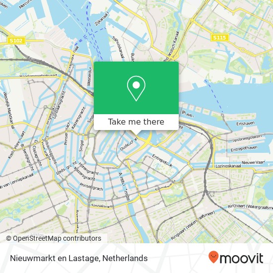 Nieuwmarkt en Lastage, Nieuwmarkt en Lastage, Amsterdam, Nederland kaart